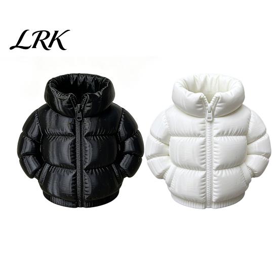 Warm Visual Pen Holder Down Jacket Holder, 3D Printed Desktop Organizer, Lightweight Durable Hollow Matte Texture for Students Dormitory Office