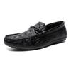 Men's Slip-On Casual Leather Shoes Summer New Style Soft Bottom Business Breathable Lazy Shoes Ultrafine Leather Bean Bean