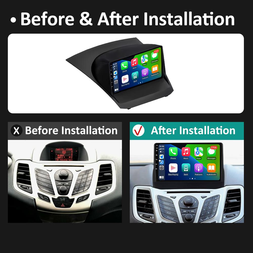 For Ford Fiesta Mk7 2009 2010 2011 2012 2013 - 2017 Android Smart System 2.5D Touch Screen Bluetooth DSP Stereo Auto Tools WIFI