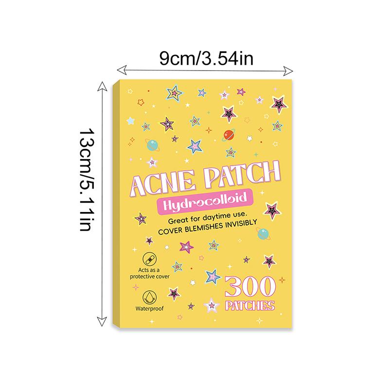300Pcs Star Acne Patch Repair Acne Cleansing Invisible Breathable Waterproof Acne Cleansing Concealer Fade Clean