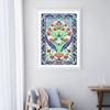 Traditioneller türkischer Blumenstrauß-Druck, Vintage-Blumen-Iznik-Kunst-Poster, dekorative Kunst, Leinwandgemälde, Wandbild, Heim- und Raumdekoration