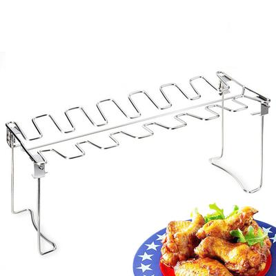 Chicken Holder Rack Grill Stand Roasting For Bbq Non Stick Stainless Steel