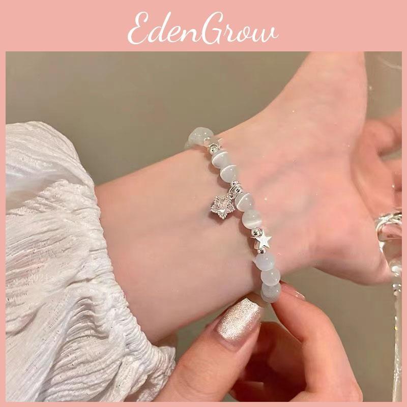 Stylish Womens Geometry Star Bead Bracelet New Chinese Style Rope Elastic