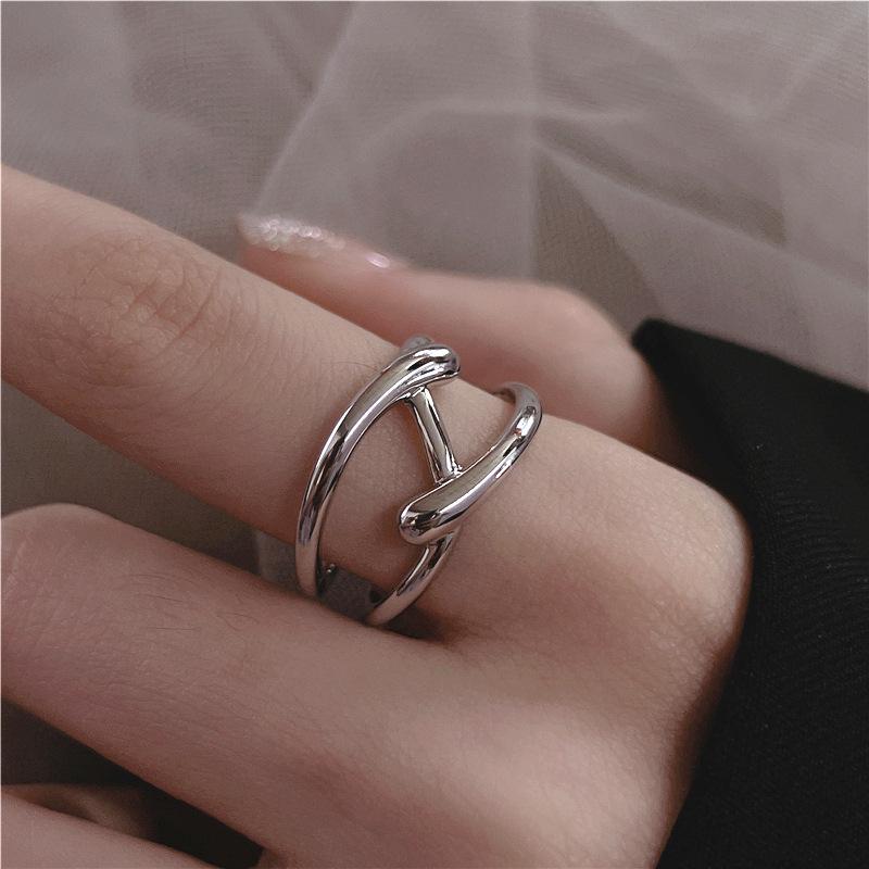 18K Gold-Plated Minimalist Open Adjustable Ring for Women