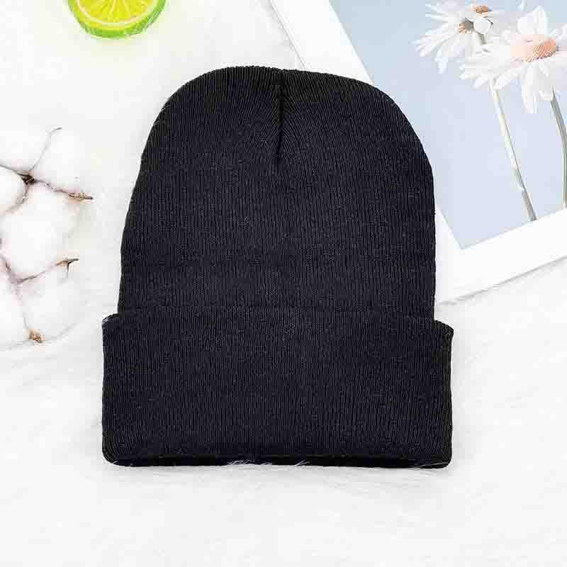 Autumn/Winter Solid Color Knitted Retro Round Top Hat Outdoor Cold-Proof Windproof Flat Head Hat