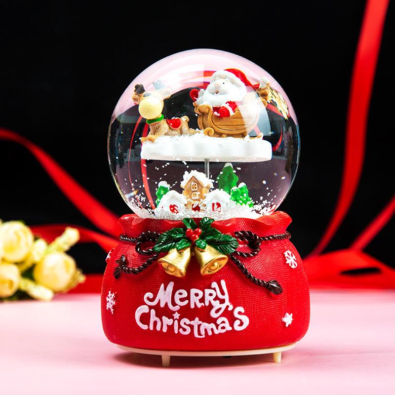 Christmas Crystal Ball Music Box Lantern Ornament