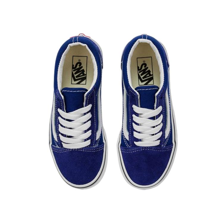 Vans Old Skool Classics Comfortable Lightweight Simple Sports Versatile Low Top Kids Skate Shoes Kids Sneaker Blue VN000W9T84A