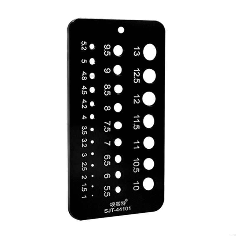 U6XB 29 Holes Drill Bit Gauge for Accurate Measurement Metric/Inch Drill Bit Gauge black metric
