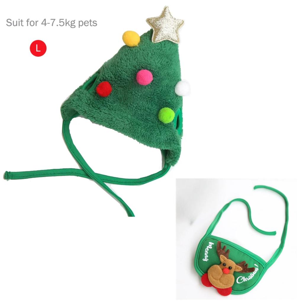 New Year Party  Clothes Accessories Gift Funny Dog Christmas Hat Pets Santa Bibs  Cosplay Costume Puppy Cap Cute Cats Bandana