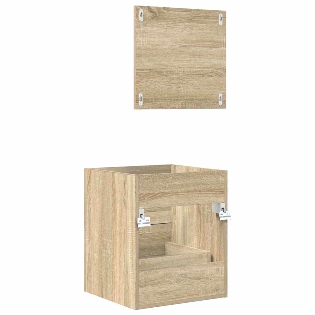 Bathroom Furniture Set with Drawers Brown 41 X 38.5 X 48 Cm