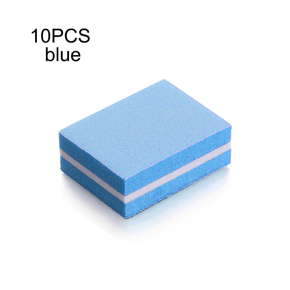10PCS Mini Nail Files Polishing Blocks Colorful Double-sided Sponge Nail Polish Sanding Buffer Strips Nail Care Manicure Tools
