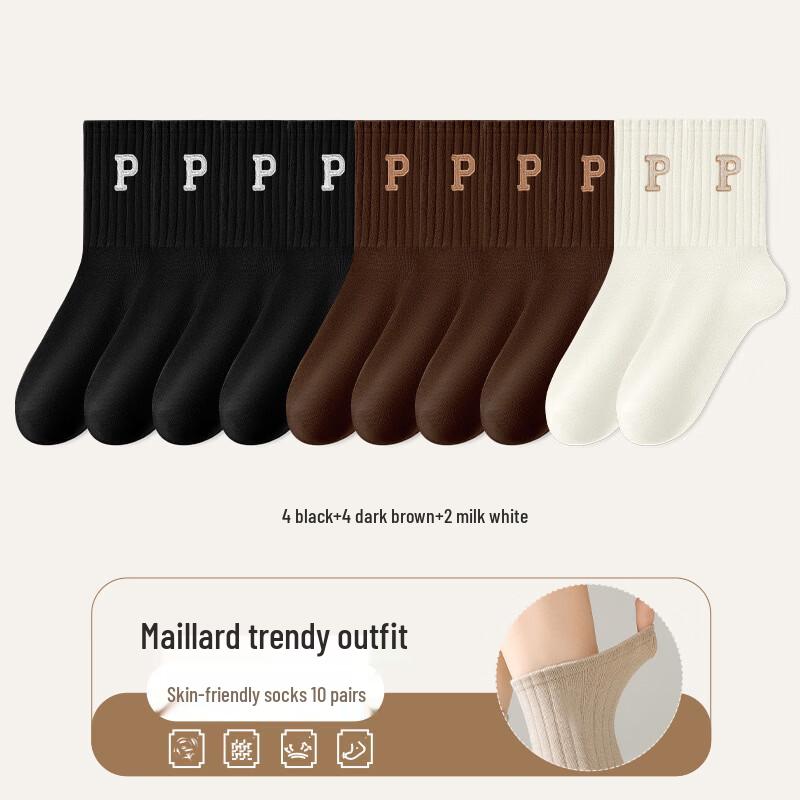Yalu Women s Warm Mid-Tube Cotton Socks (10-Pack)