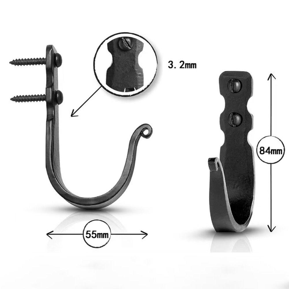 Vintage Wall Mounted Cast Iron Wall Hook Heavy Duty with Screws Clothes Hanger Hook Durable Thicken Anti-rust Rack Entryway