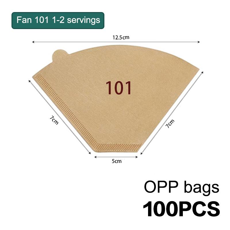 50/100Pcs Coffee Filter Paper V-Shaped Sector Wood Pulp Drip Paper Various Size Tea Infuser Accessories Tool