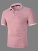 Stylish Men's Short Sleeve Polo Shirt, Casual Fashion Top for Daily Use