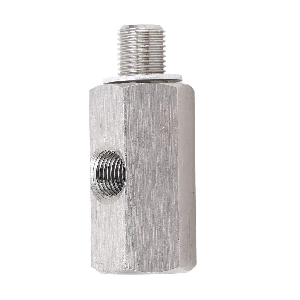 M10x1.0 Oil Pressure Sensor Tee To M10 Adapter Turbo Supply Feed Line Gauge Stainless Steel