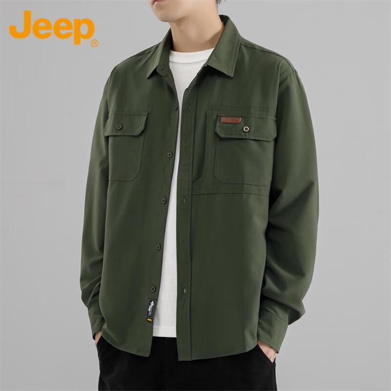JEEP Men's Long Sleeve Casual Work Shirt