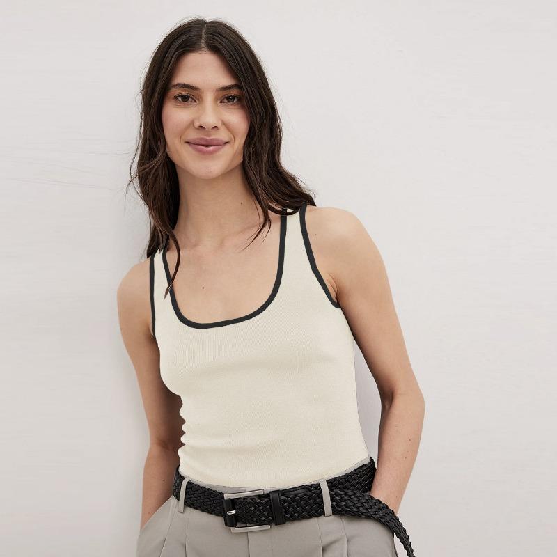 Spring and Summer Women's Color Clashing Can Be Two-wear Peplum Tank Tops