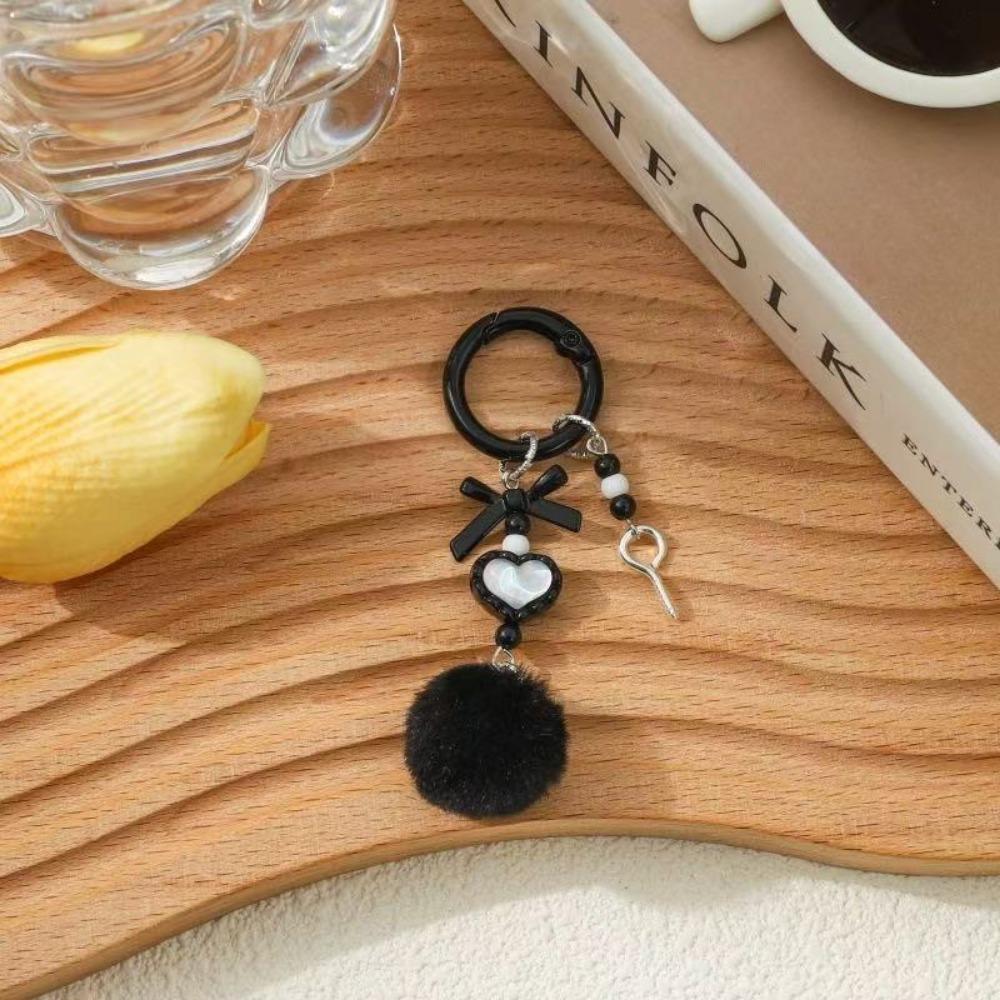 Accessories Hairball Mobile Phone Chain Beaded DIY Handmade Hairball Chain Blind Box Cute Grain Lanyard Pendant Keychain