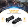 NICECNC Black Universal 2PCS Threaded 10mm Stem Mirror Mount Risers Extenders Adapters(Right-Hand!) Compatible with Motorcycle,Dual