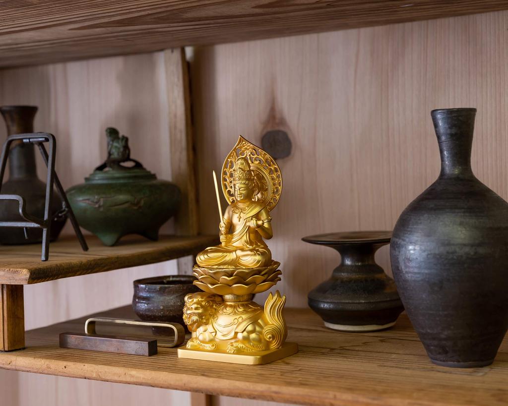 Buddha statue Manjusri Bodhisattva 15cm Buddhist Hideun Makita Original model in the year of the Zodiac guardian principal image Zodiac Takaoka