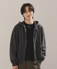 Jemut [2Pack] Day Cut Crop Oversized Zip-Up Hoodie Kjhd2650 (B Type)