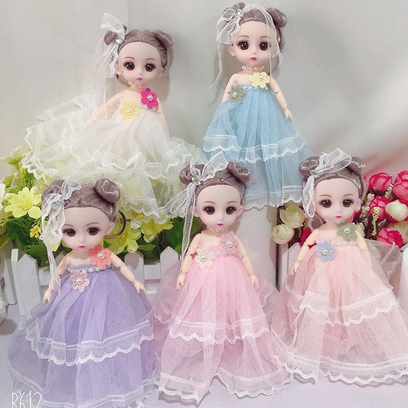 17Cm Barbie Doll Small Doll Girl Princess Doll Mini Play House Doll Small Toy