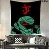Doom Wall Tapestry Aesthetic Wall Hanging Printed Fabric Blanket Decorative Tapestries for Bedroom Living Room Home Decor