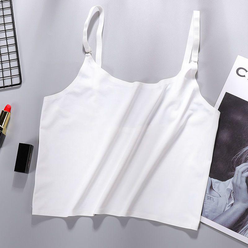 Ice Silk Strapless Backless Camisole - Korean Style Student Top