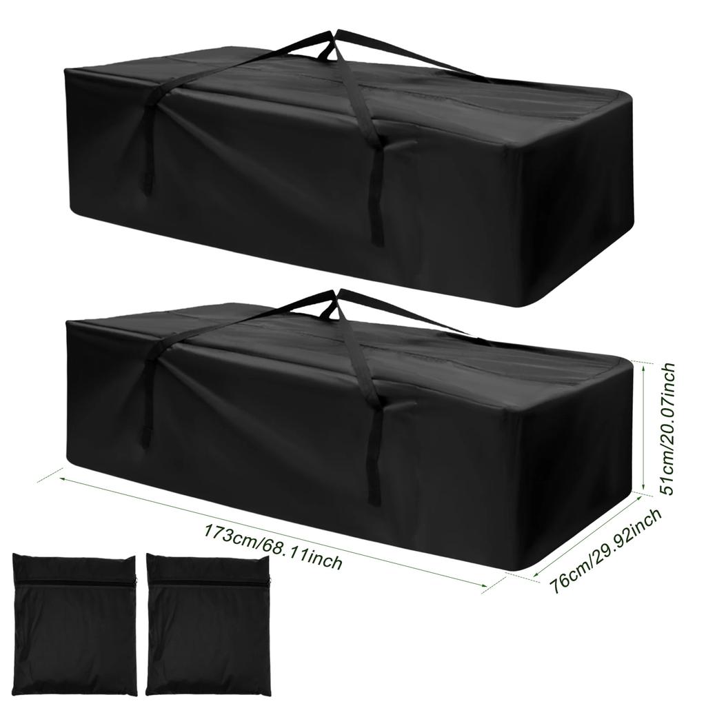 2Pcs Furniture Cushion Storage Bag Large Capacity Furniture Protective Bag Waterproof Dustproof Garden Christmas Tree Organizer