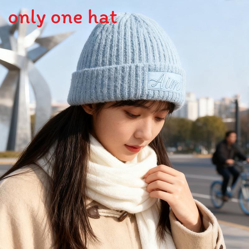 

Wool Beanie Hat For Women Men With Embroidered Letters Winter Warmth Fashion Casual