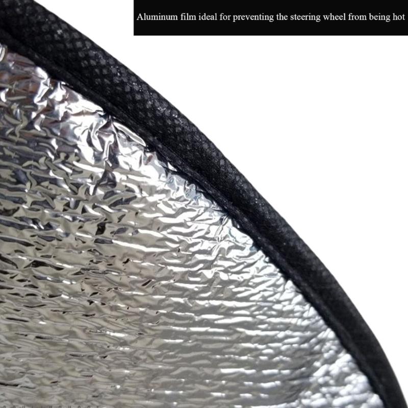 Universal Car Steering Wheel Sunshade Cover Heat Resistant Aluminum Foil Protectors For Most Vehicles