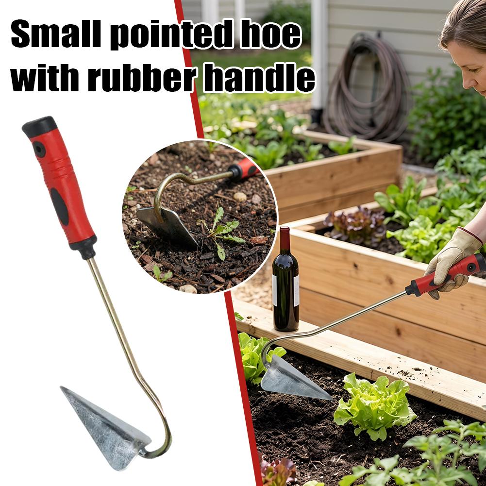 Small Pointed Garden Hoe with Ergonomic Handle Handheld Weeding Tool for Yard Planting Weeding Q7D4