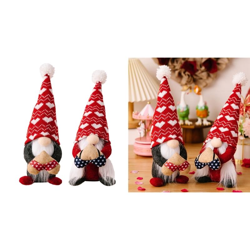 Valentine's Day Gnome Decorations Handmade Gnome Decorations for Table Ornament Valentines Birthday Present