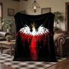 Miękki i ciepły koc flanelowy z nadrukiem Polski, do rzucania na sofę, łóżko, do domu, biura, sypialni