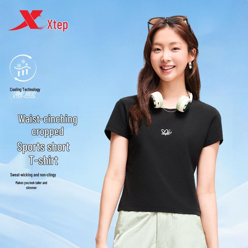 Женская охлаждающая быстросохнущая футболка с коротким рукавом Xtep Master Series XL