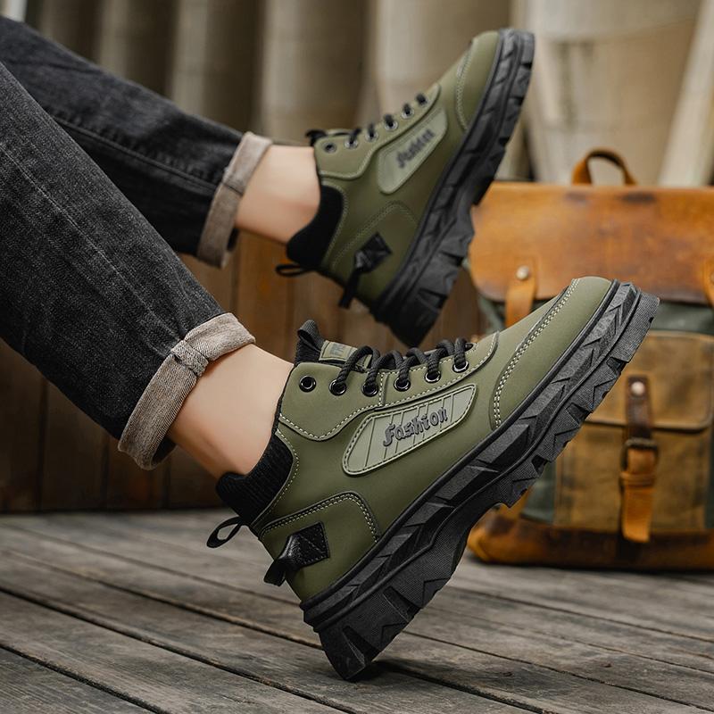Herrenstiefel Outdoor Wasserdicht Herren Stiefeletten Herren Plateau Arbeitssicherheitsschuhe für Herren Lässige Wanderschuhe Atmungsaktive Herren Sneaker
