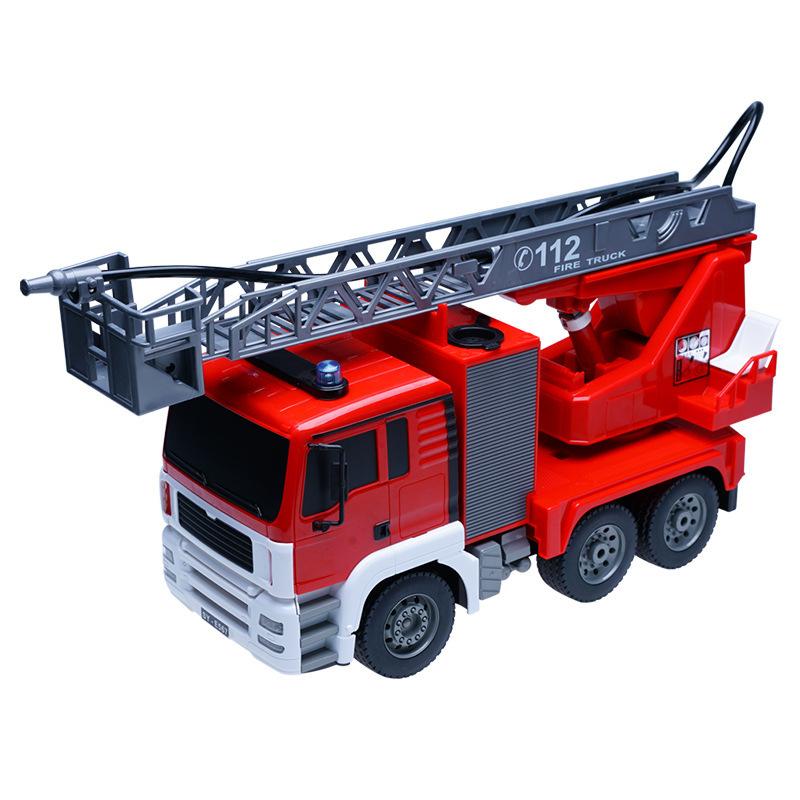 1:20 Big Remote Control Fire Truck Spray Toy Car RC Fire Truck with Working Water Pump Shoots and Squirts Water Toys for