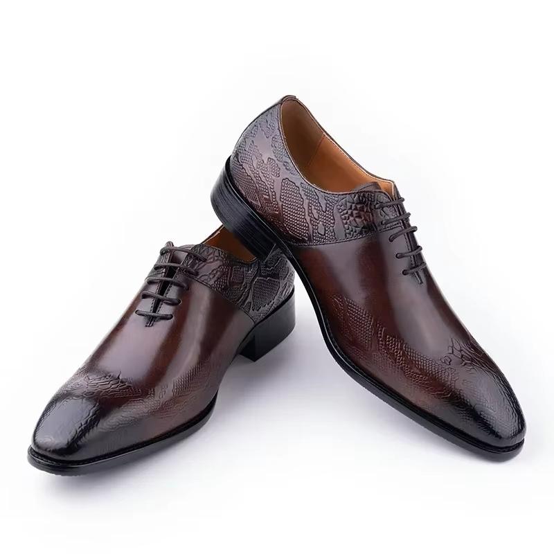 Fashion YAOLIDA Business Oxfords Shoes For Men Luxury Handmade Dress Wedding Office Side Pretty Printing Preminum Formal Leather Shoe CN