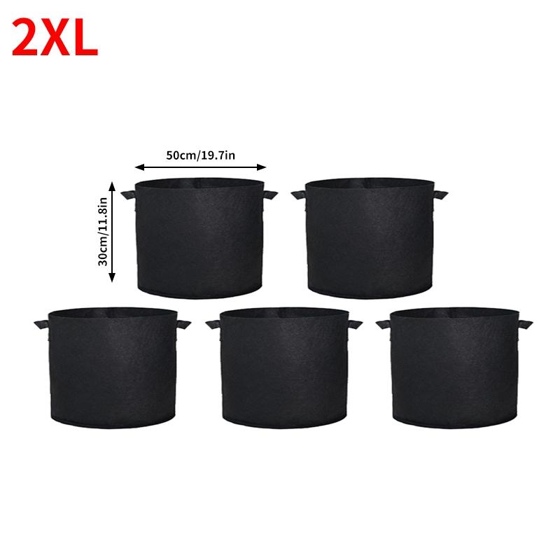 5PCS Vegetable Grow Bags Felt Planting Bag Potato Tomato Seeding Pots Flower Planting Nursery Pots Accessories