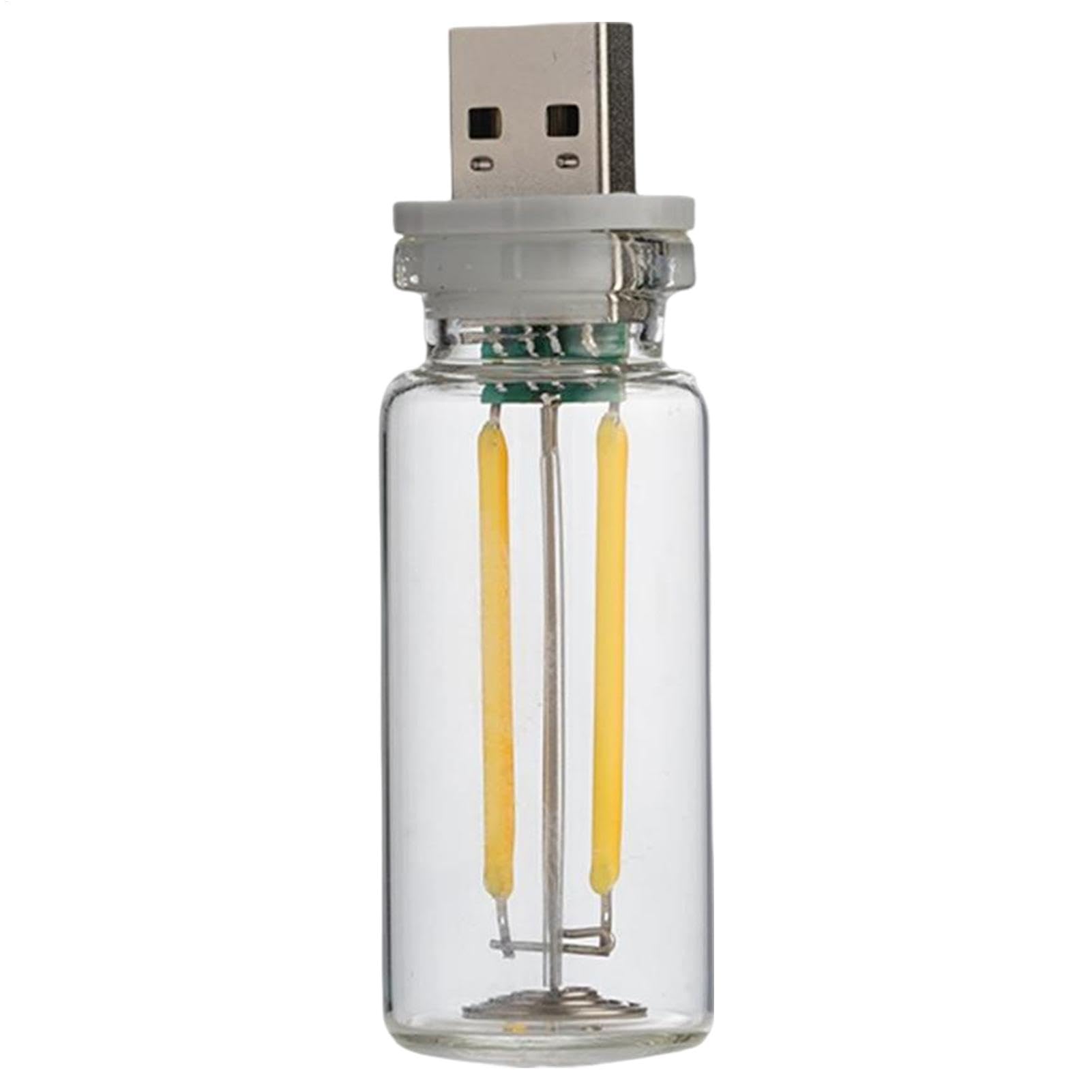 

Retro Car Lamp USB to Car LED Glass Bottle Light | Car USB Mini Please refer to the description жёлтый
