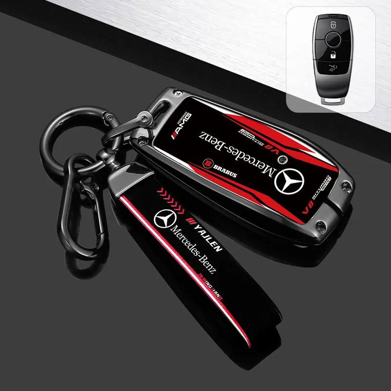 Car Key Case Cover Bag For Mercedes Benz A B C E S V R-Class C43 CLA GLA GLB GLC GLK SLK SL Vito W211 W203 W204 W210 W124 AMG W2