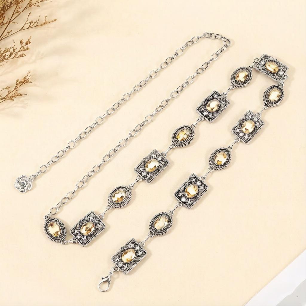 Women's Ethnic Style Butterfly Waist Chain: Fashionable Metal Belt for Skirt or Dress