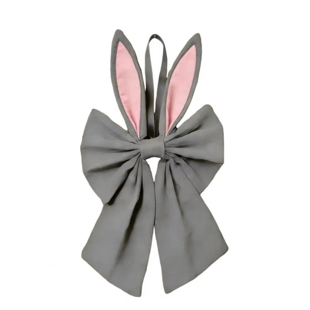Creative Multi-colored Bunny Ear Bow Soft Multi-purpose Wreath Bow Cute Polyester Easter Hanging Item Holiday Celebration