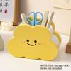 Cute Smiling Face Resin Makeup Brush Holder Lipstick Stand Cosmetic Tool Organizer Kawai Desk Pen Holder Stationery Storage Rack