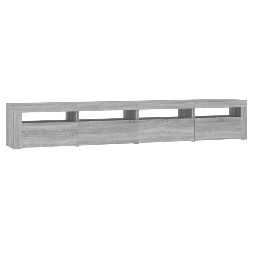 Vidaxl TV Cabinet with LED Lighting, Sonoma Oak Grey, 240X35X40 Cm