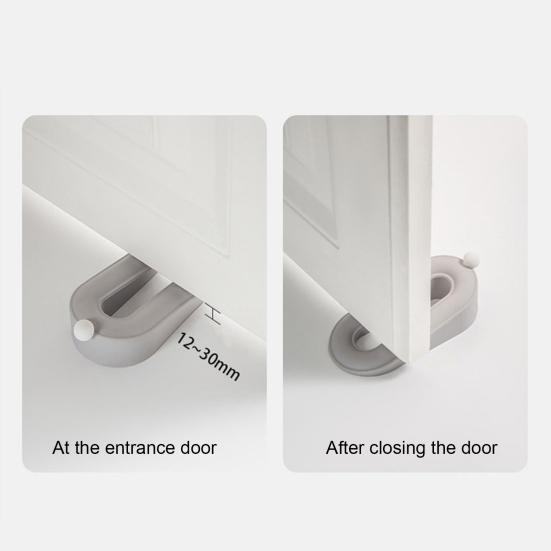 Donut Door Stopper Wedge No Drilling Tile Concrete Wooden Anti-collision Carpet Anti-slip Windproof Floor Decorative Doorstop