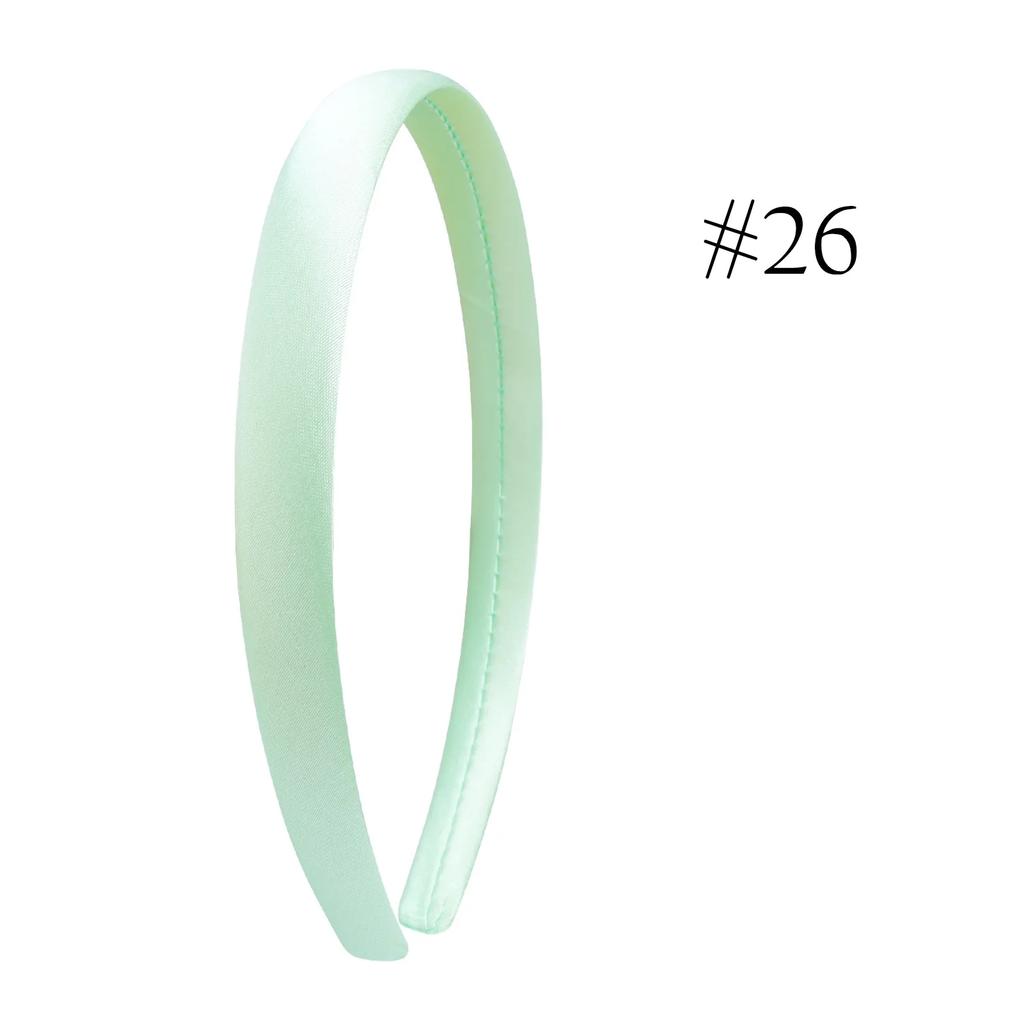 1.5cm Solid Headbands Satin Headband DIY Crafts Hairband Colorful Head Bands for Girls Women Thin Elastic Hair Hoop Accessories