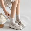 Retro round head Mary Jane shoes new with skirt bow small leather shoes student cute women's shoes