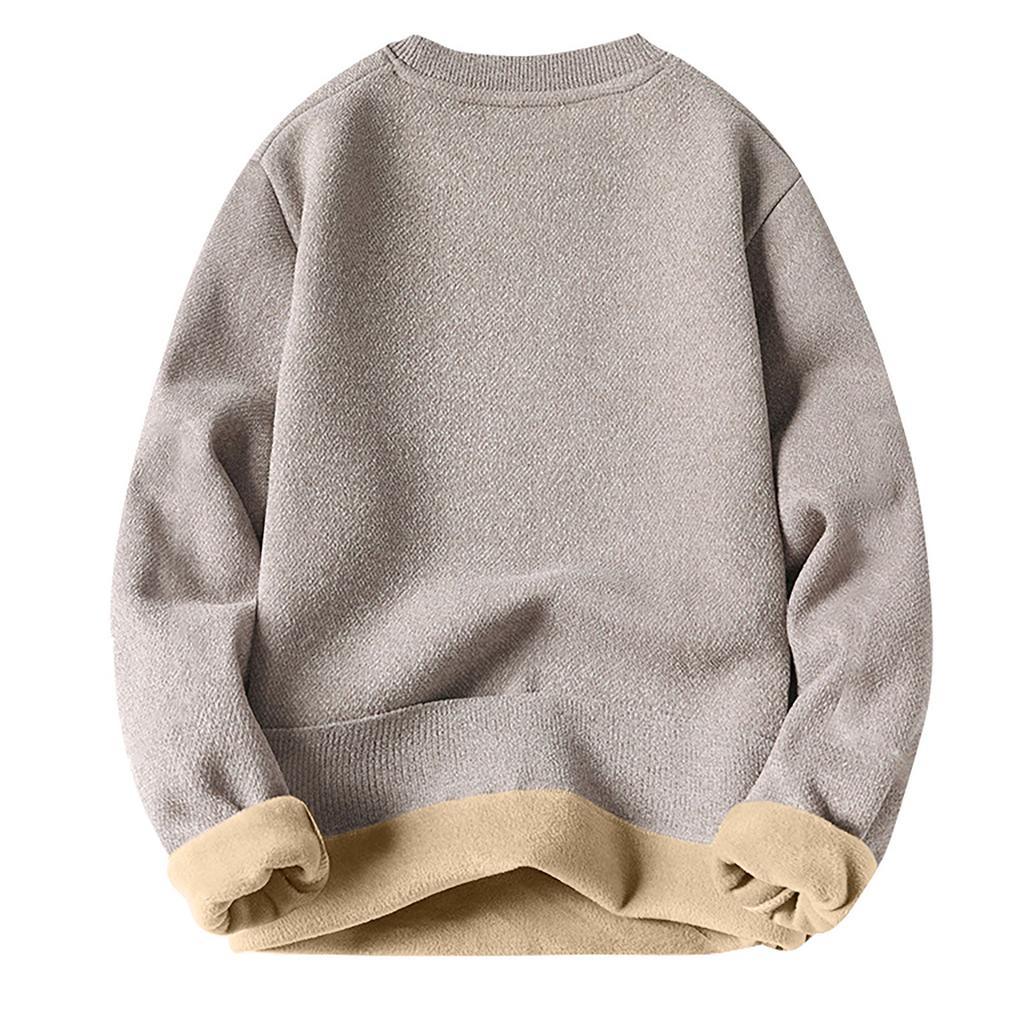 Męski sweter Sweter z zabudowanym dekoltem Jednolity kolor Wąski, dolny sweter